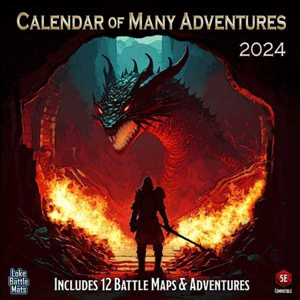 Calendar of Many Adventures 2024 - Contains 12 Maps and Adventures