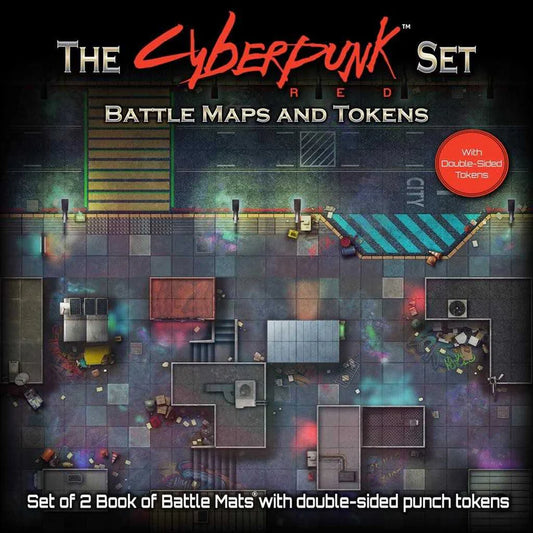 Loke Battlemats Books of Battle Mats & Tokens: The Cyberpunk Set