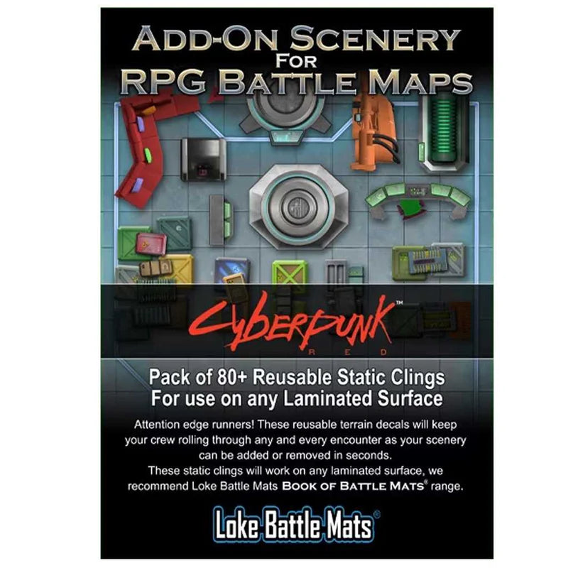 Loke Battlemats Add-On Scenery For RPG Battle Maps: Cyberpunk