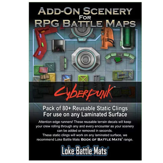 Loke Battlemats Add-On Scenery For RPG Battle Maps: Cyberpunk