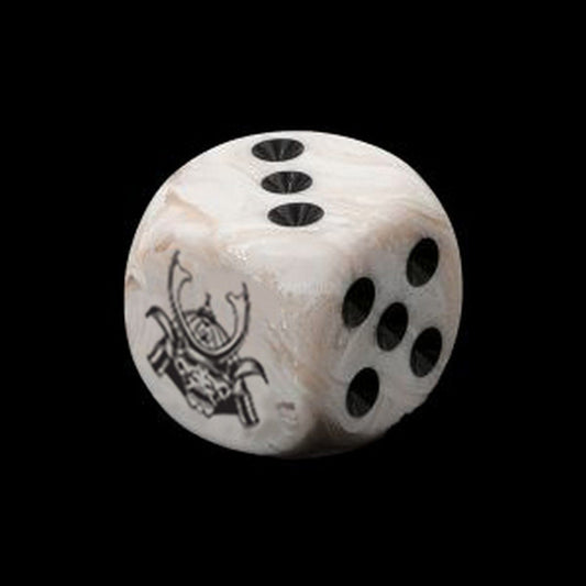 Yoroni Logo on Parchment Marbled Dice - Conquest