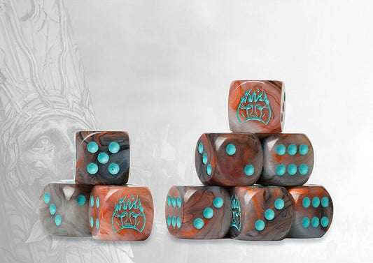 Old Dominion Logo on Purple Marbled Dice - Conquest