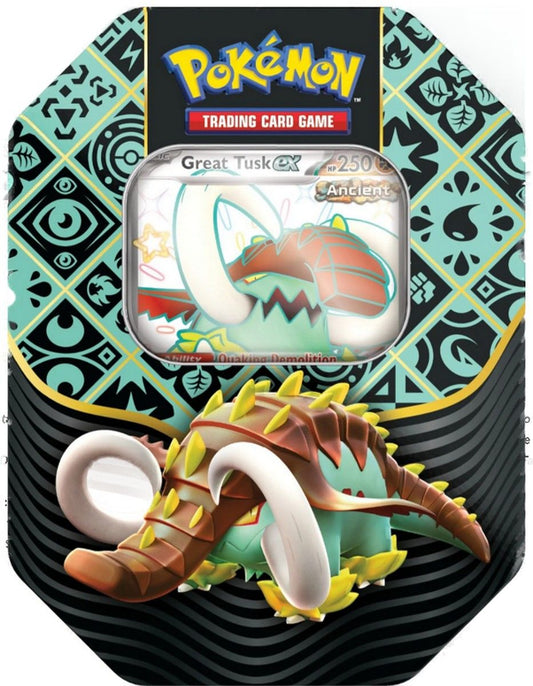 Pokemon TCG: Scarlet & Violet 4.5 Paldean Fates Tin - Great Tusk