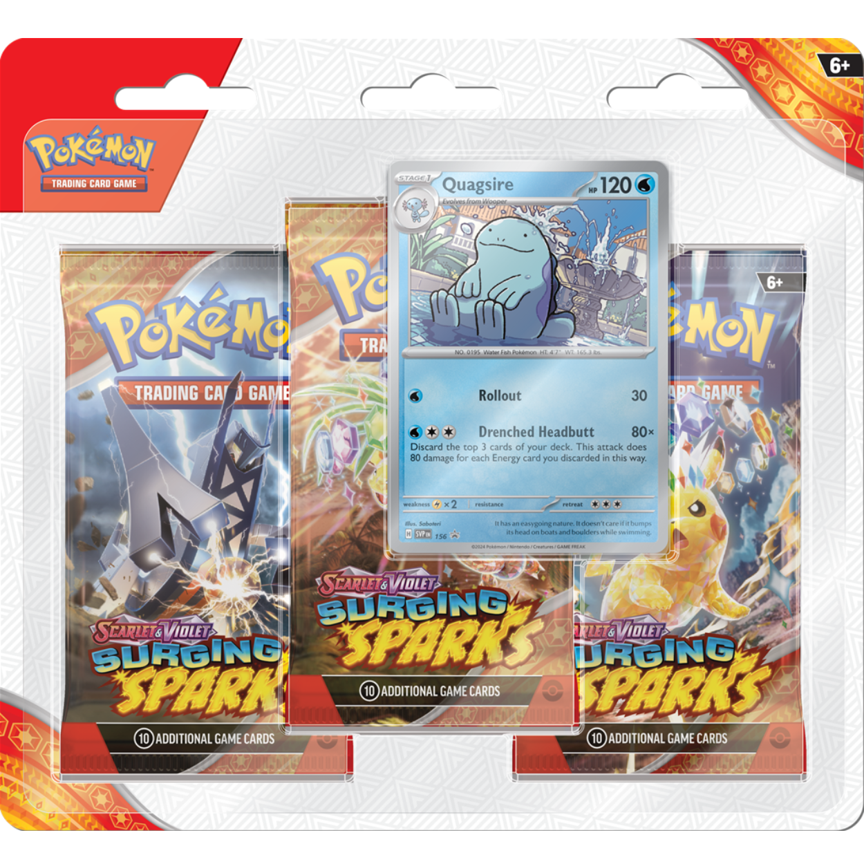 Pokemon TCG: Scarlet & Violet 8 - 3-Pack Blister - Quagsire