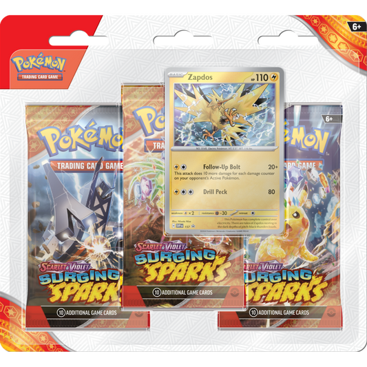 Pokemon TCG: Scarlet & Violet 8 - 3-Pack Blister - Zapdos
