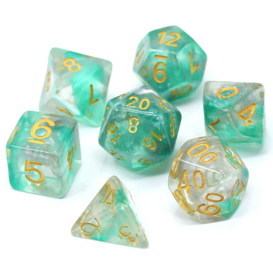 Amethyst Geode Polyhedral Dice Set - Sirius Dice