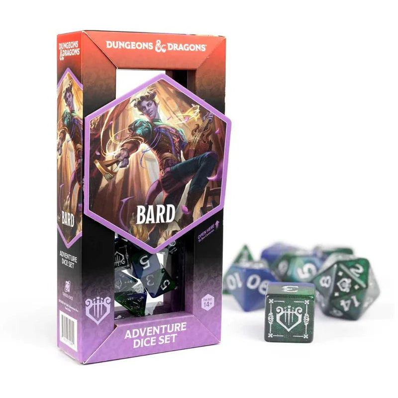 Dungeons & Dragons Adventure Dice Set - Bard: Blue - Sirius Dice