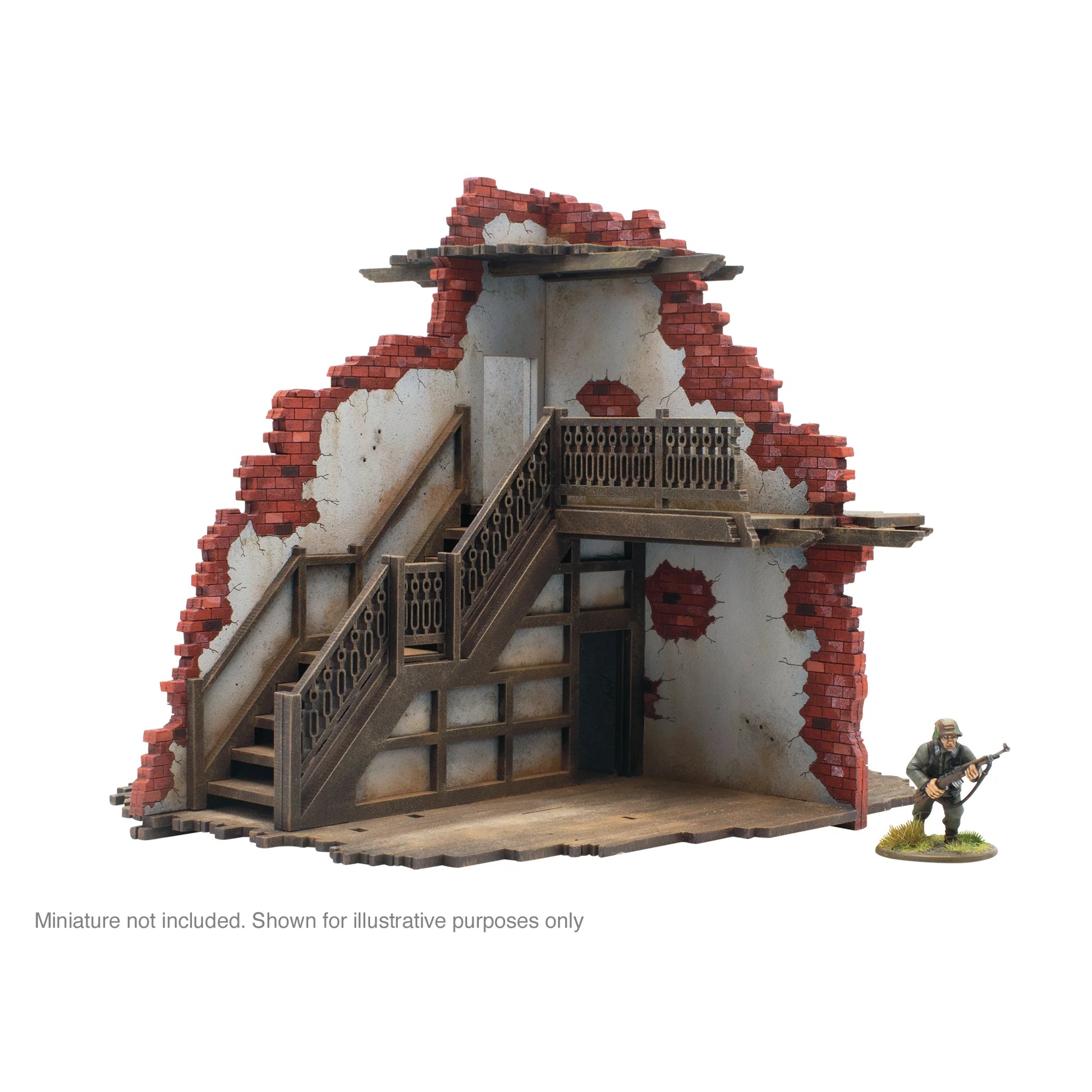 Bolt Action MDF 2 Storey Building Internal w. Staircase