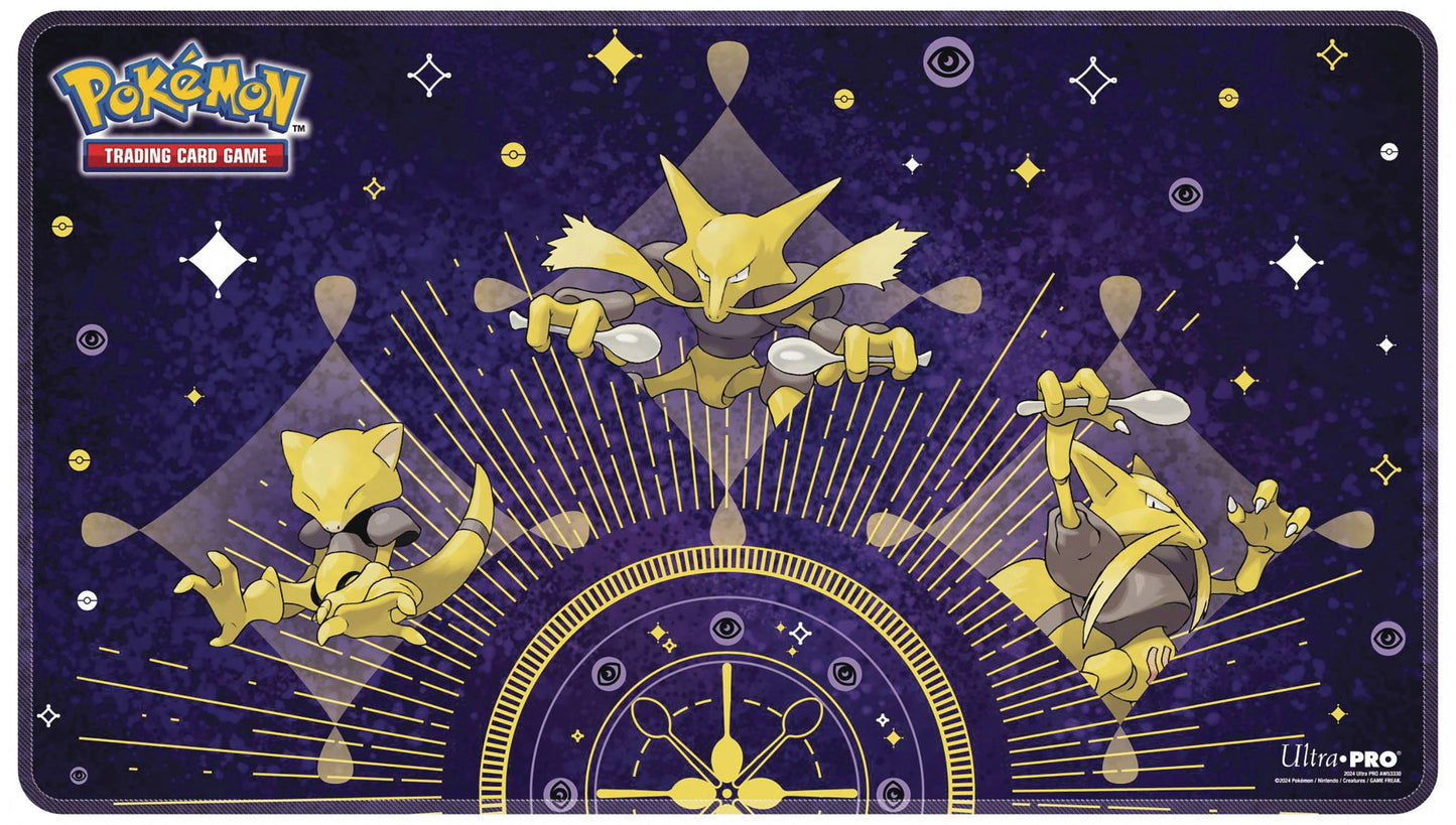 Pokemon Abra Evolutions White Stitched Playmat