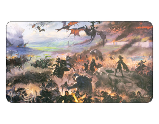 MTG: The Lord Of The Rings: Tales Of Middle-Earth Black Stitched Playmat Featuring: Borderless Scene