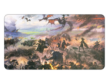 MTG: The Lord Of The Rings: Tales Of Middle-Earth Black Stitched Playmat Featuring: Borderless Scene
