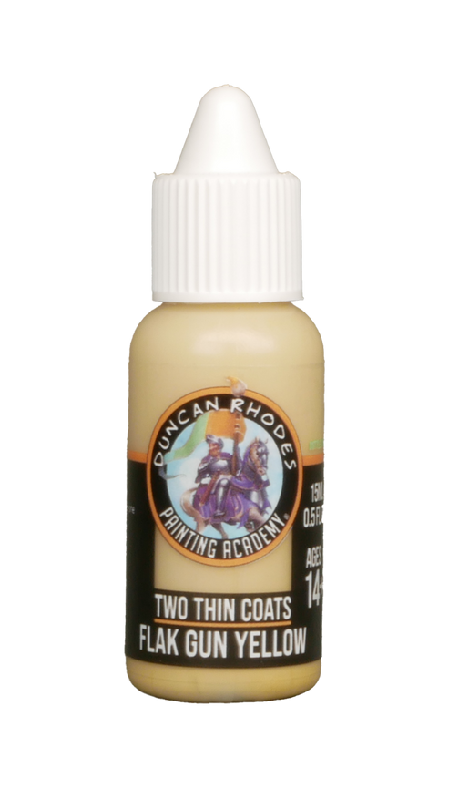 Two Thin Coats Flak Gun Yellow 15ml Paint Duncan Rhodes Painting Academy