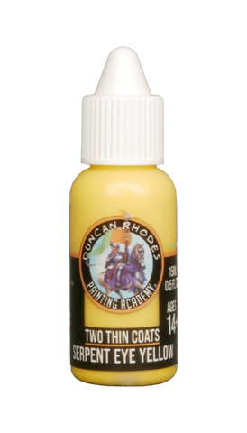 Two Thin Coats Serpent Eye Yellow 15ml Paint Duncan Rhodes Painting Academy