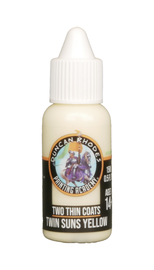 Two Thin Coats Twin Suns Yellow 15ml Paint Duncan Rhodes Painting Academy