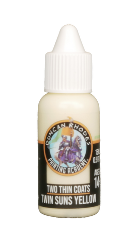 Two Thin Coats Twin Suns Yellow 15ml Paint Duncan Rhodes Painting Academy