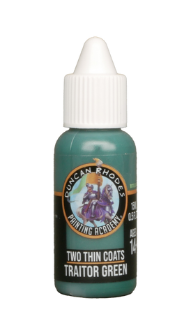 Two Thin Coats Traitor Green 15ml Paint Duncan Rhodes Painting Academy