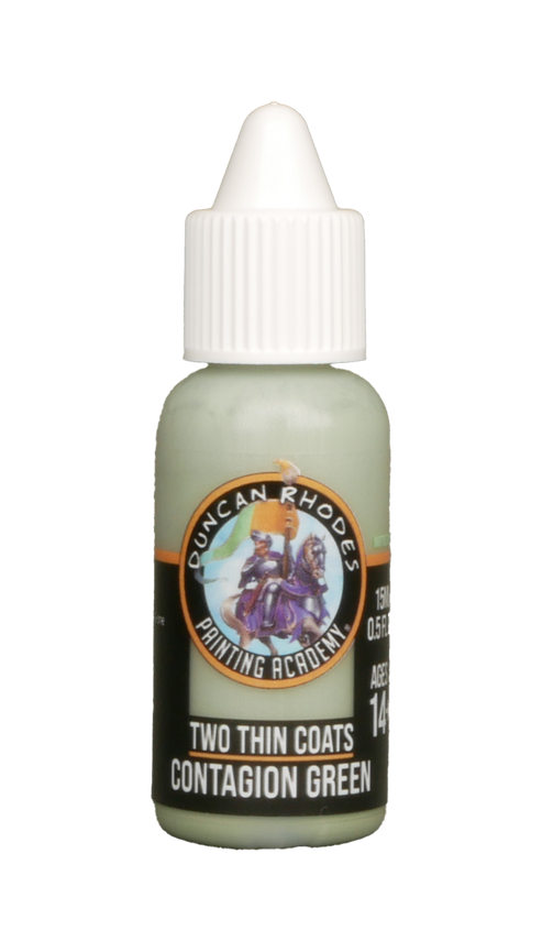 Two Thin Coats Contagion Green 15ml Paint Duncan Rhodes Painting Academy