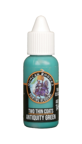 Two Thin Coats Antiquity Green 15ml Paint Duncan Rhodes Painting Academy