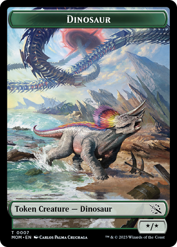 Soldier // Dinosaur Double-Sided Token [March of the Machine Tokens]