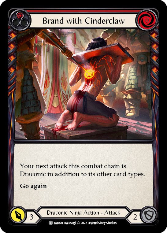 Brand with Cinderclaw (Red) [FAI020] (Uprising Fai Blitz Deck)