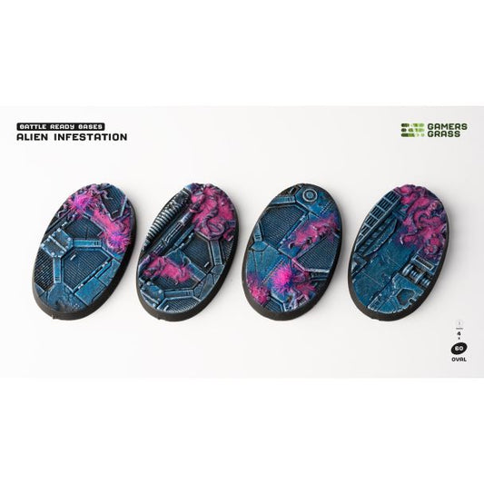Alien Infestation Bases, Oval 60mm (x4) - Gamers Grass