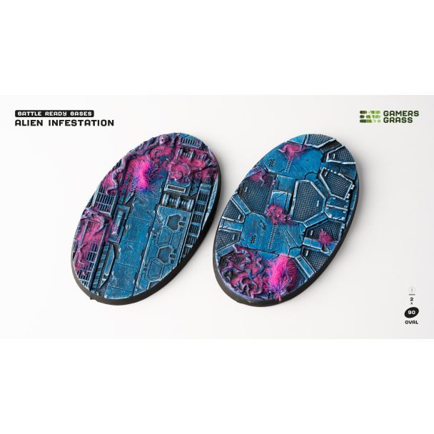 Alien Infestation Bases, Oval 90mm (x2) - Gamers Grass