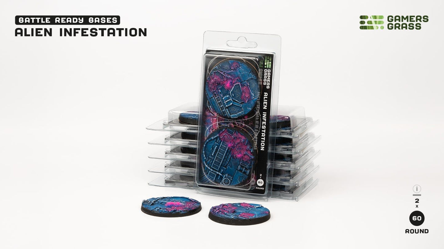 Alien Infestation Bases, Round 60mm (x2) - Gamers Grass