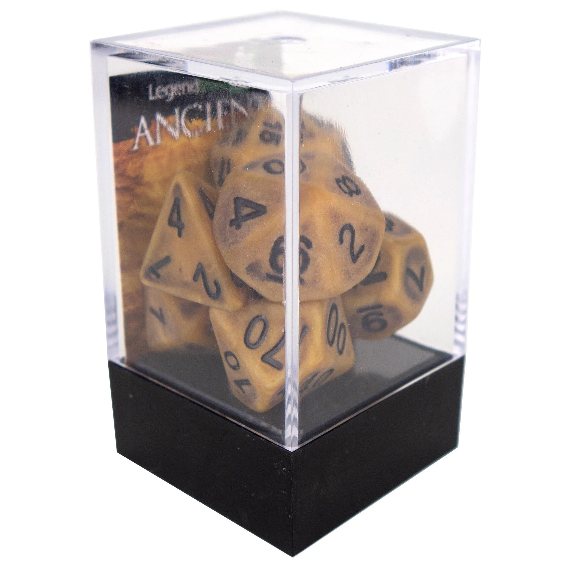 Legend Dice - Boxed Display - Poly Dice Set - Ancient - Gold