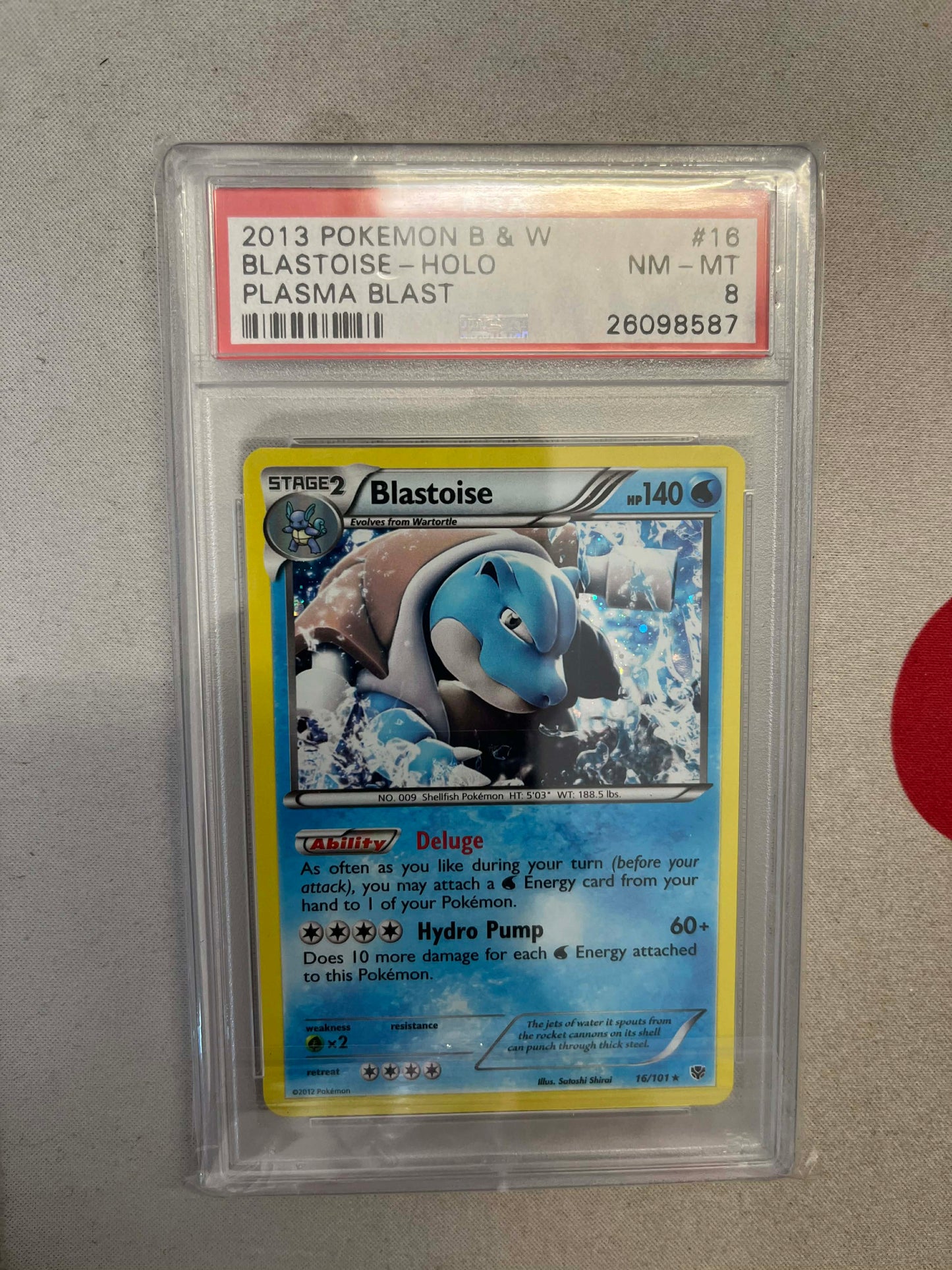 Blastoise BW10016 English PSA-8