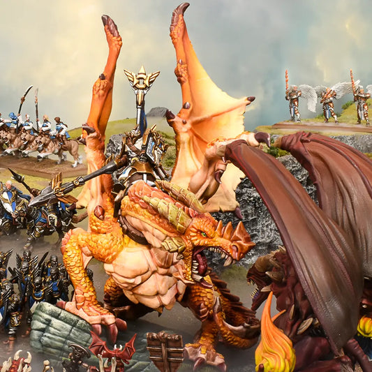 Kings of War : Basilean High Paladin on Dragon