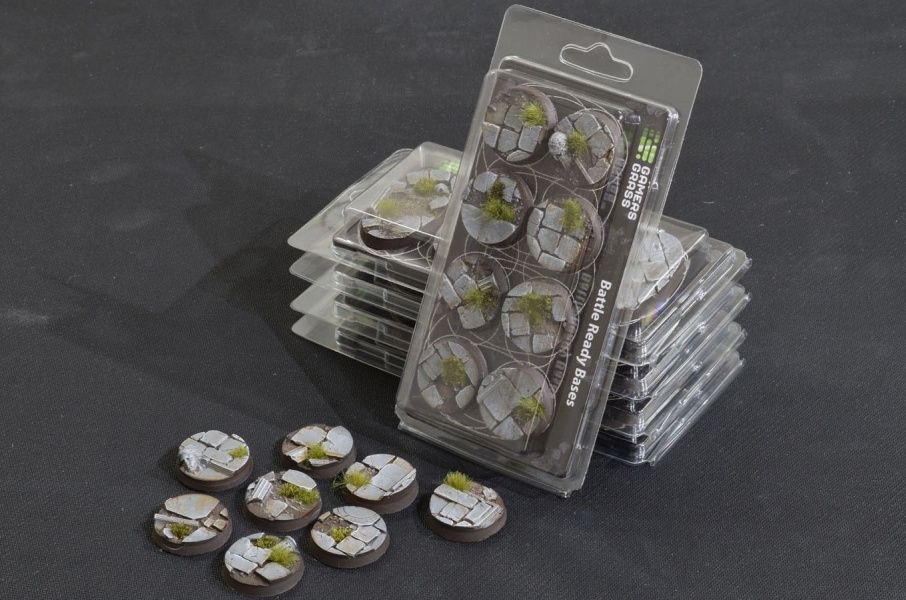 Temple Bases Round 32mm (x8) - Battlefield Ready - Gamers Grass