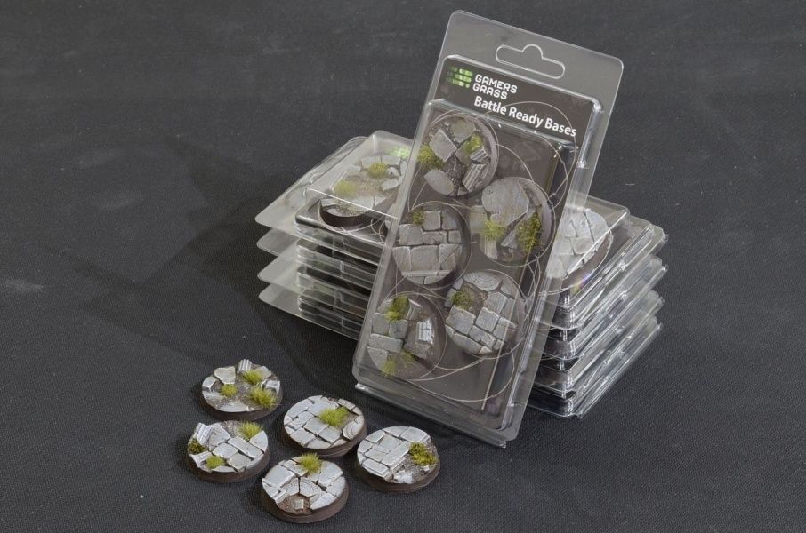 Temple Bases Round 40mm (x5) - Battlefield Ready - Gamers Grass