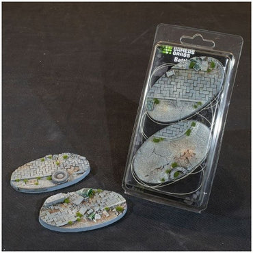 Urban Warfare Bases Oval 90mm (x2) - Battlefield Ready - Gamers Grass