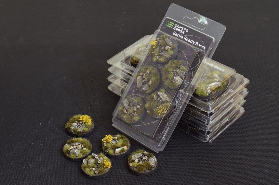 Highland Bases Round 40mm (x5) - Battlefield Ready - Gamers Grass