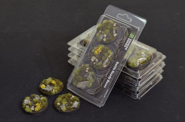 Highland Bases Round 50mm (x3) - Battlefield Ready - Gamers Grass