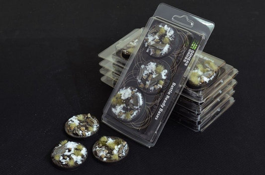 Winter Bases Round 50mm (x3) - Battlefield Ready - Gamers Grass