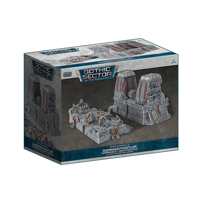 Battlefield In a Box - Mundus Imperialis - Administratum (Damaged & Destroyed x2)
