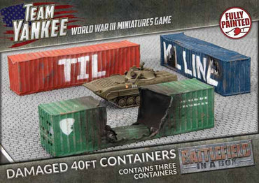 Battlefield In a Box - Modern: 40ft Shipping Containers - Damaged (x3)
