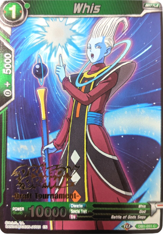 Whis (Dragon Brawl Draft Tournament Gold Stamped) (DB1-051) [Promotion Cards]