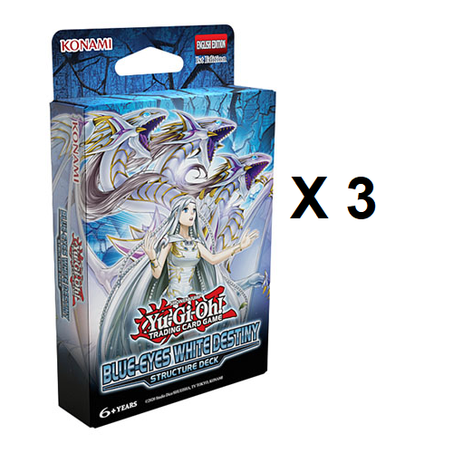 3x Bundle Yu-Gi-Oh! - Blue Eyes White Destiny Structure Deck