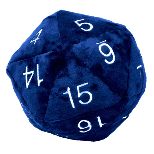Ultra Pro - Jumbo D20 Novelty Dice Plush - Blue with Silver Numbering