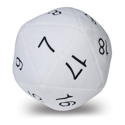 Ultra Pro - Jumbo D20 Novelty Dice Plush - White with Black Numbering