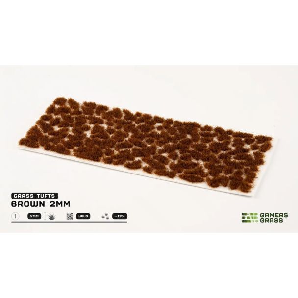 ?Brown 2mm Tufts - Gamers Grass