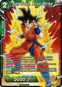 Son Goku, First Strike (Tournament Pack Vol. 8) (P-386) [Tournament Promotion Cards]
