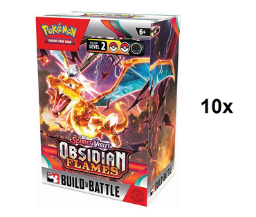 Pokémon Obsidian Flames Build & Battle Pre-Release Kit SEALED CASE of 10