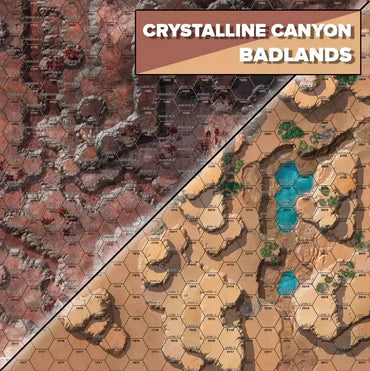 BattleTech Battle Mat: Crystal Canyon / Badlands