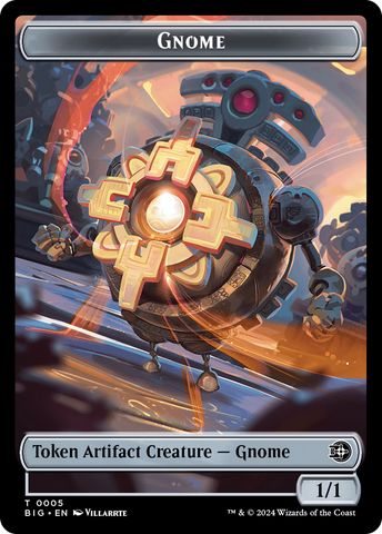 Gnome // Plot Double-Sided Token [Outlaws of Thunder Junction: The Big Score Tokens]