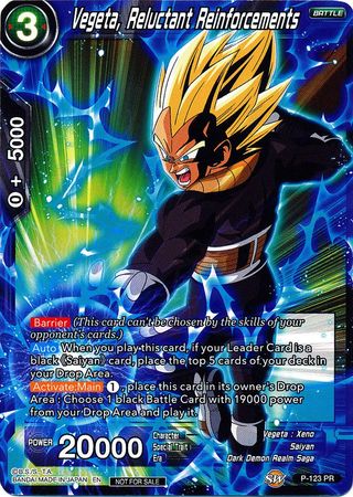 Vegeta, Reluctant Reinforcements (Power Booster) (P-123) [Promotion Cards]