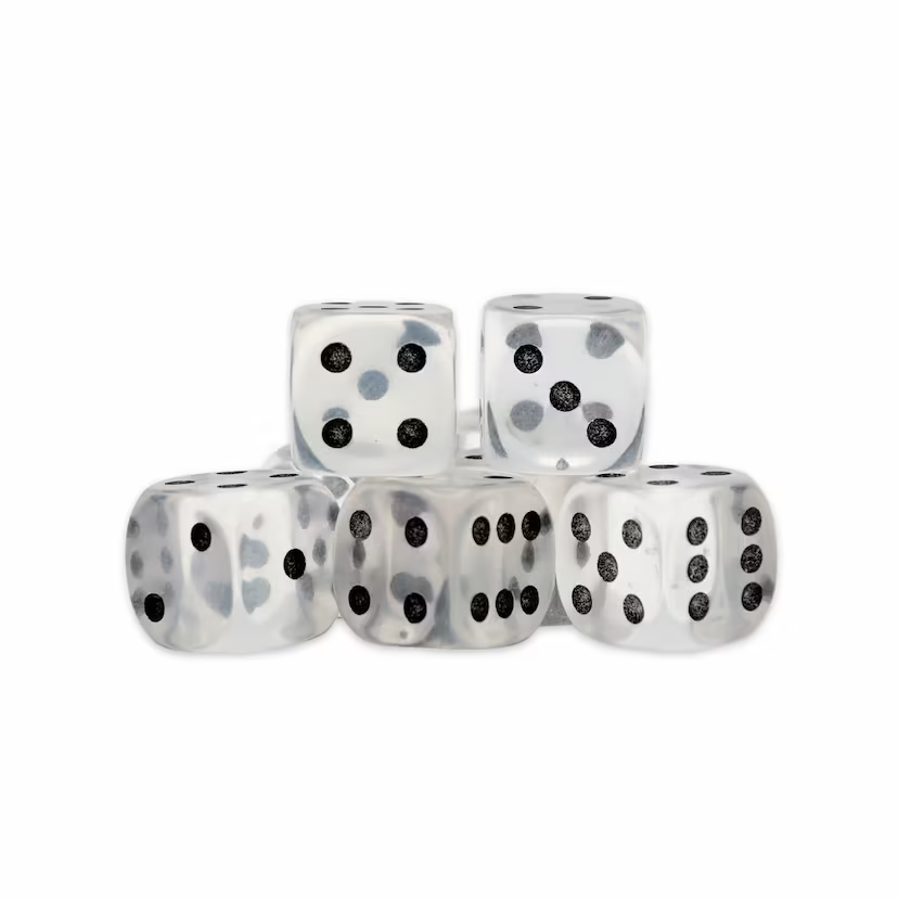 Warlord Games Clear Quartz D6 Dice