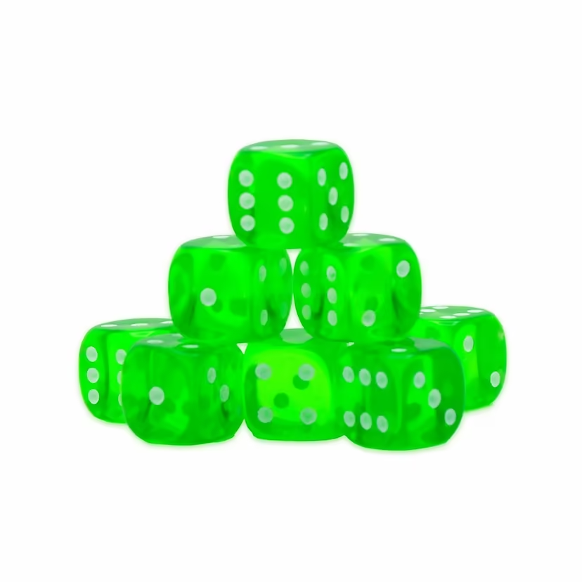 Warlord Games Emerald D6 Dice